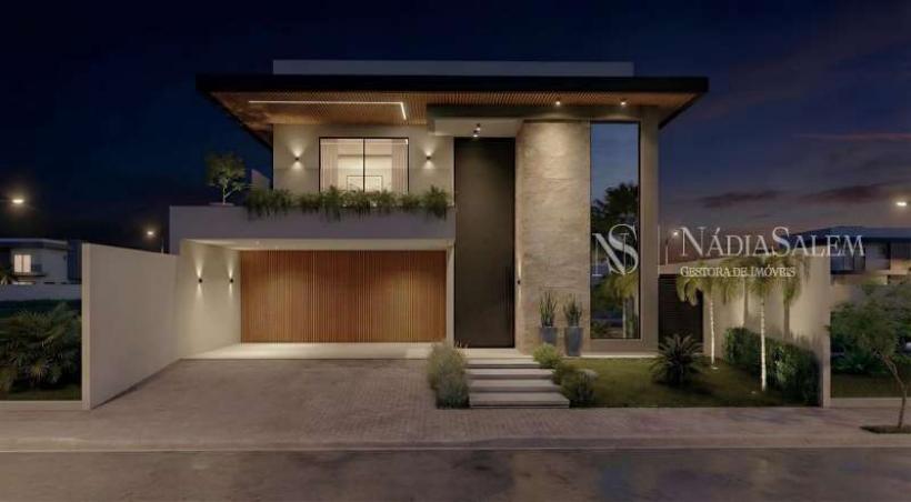 Projeto exclusivo de alto padrão no Condomínio Manacás. Residência com 301 m² de construção, 3 suítes, living com pé-direito duplo, escritório, área gourmet e piscina. Um projeto contemporâneo que será executado com acabamentos premium e possibilidade de personalização durante a obra.
